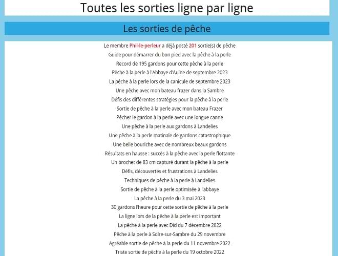 sorties de pêche a la perle